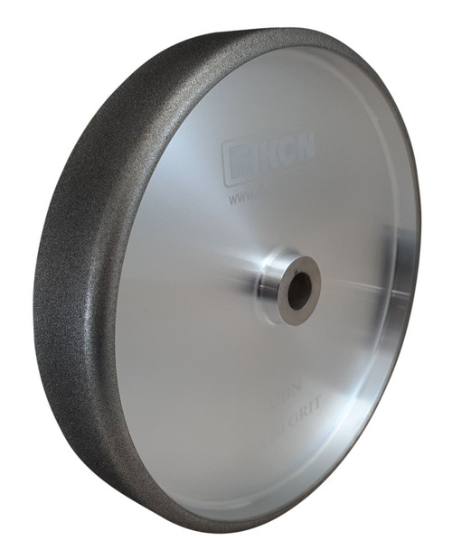 Rikon PRO Series 82-5180R CBN Grinding Wheel 180 Grit 8 inch Wheel 1-1/2 inch wide with Radius to Sharpen High Speed Steel Cutting Tools for your Woodworking Lathe