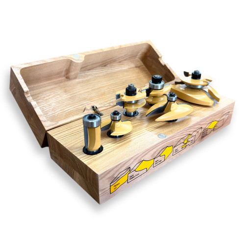 Sommerfeld 6pc Cabinetmaking Router Bit Woodworking Tool Set (01015, 02012,01002,01003 & 01004)