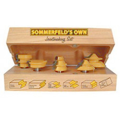 Sommerfeld 06002 6 piece Precision Joint Making Woodworking Router bit Set when you need quick super-strong  joints for strength critical projects