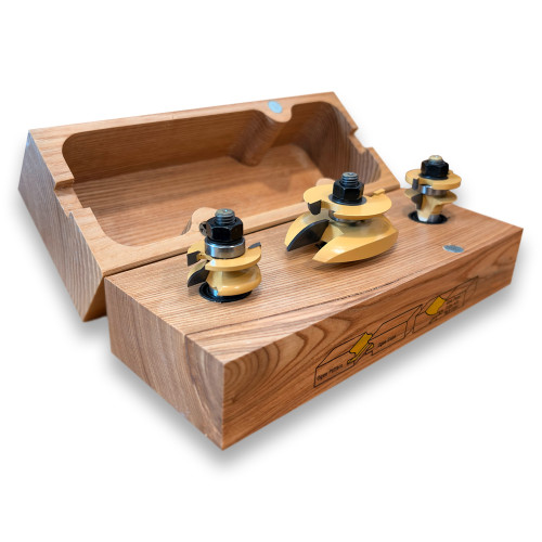 Sommereld 3-Pc Junior Cove Raised Panel Router Bit Set Woodworking Tool