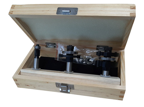 3 piece Tongue and Groove Cabinet Making set for Woodworking fine grain carbide 1/2 inch shaft