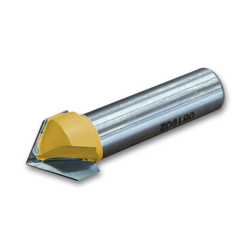 Sommerfeld V-Groove Rout Bit Woodworking Tool 90*CA,3/4CD,5/8CL,2-1/4OL,1/2SH