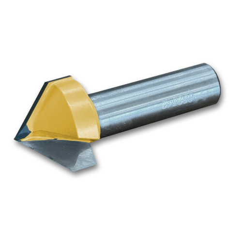 Sommerfeld V-Groove Rout Bit Woodworking Tool 90*CA,1CD,3/4CL,2-3/8OL,1/2SH