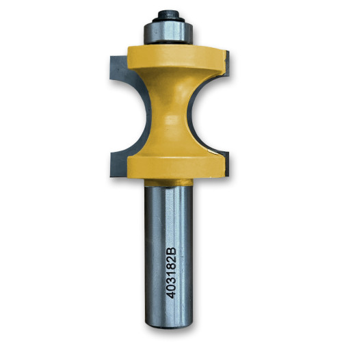 Sommerfeld Bull Nose w/Bearing Router Bit Woodworking Tool 3/8CR,1-1/4CD,1-1/4CL,3-3/16OL,1/2SH