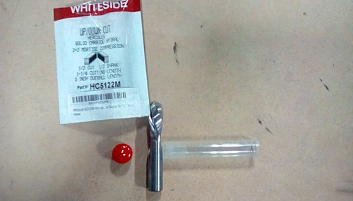  Whiteside HC5122M Hercules Max Life Up/Down Cut Spiral Router Bit for Woodworking - 1/2"SH, 1/2"CD, 1-1/4"CL, MORTISE