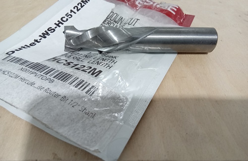  Whiteside HC5122M Hercules Max Life Up/Down Cut Spiral Router Bit for Woodworking - 1/2"SH, 1/2"CD, 1-1/4"CL, MORTISE