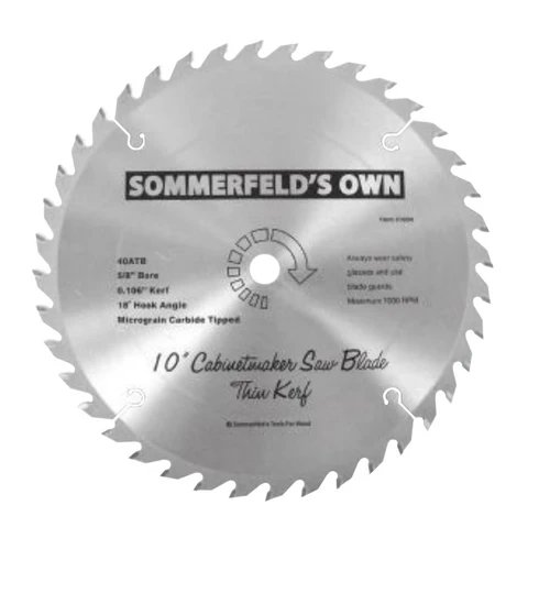 10 in Thin Kerf Blade under power table saws excellent for Crosscut Rip  