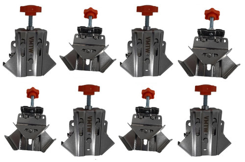 8 pack Stainless Steel 90 degree Right Angle Corner clamp Positioning squares Cabinet makers starter