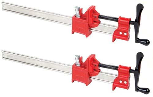 One (1) Pair BESSEY 96" Heavy-Duty IBeam Bar Clamps for Woodworking