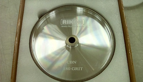 Rikon PRO Series 82-5180R CBN Grinding Wheel 180 Grit 8 inch Wheel 1-1/2 inch wide with Radius to Sharpen High Speed Steel Cutting Tools for your Woodworking Lathe