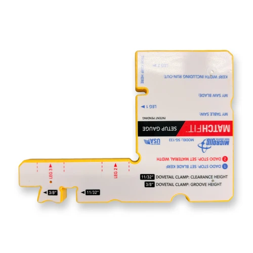 Micro Jig SG-133 Setup Gauge for MATCHFIT Dado Stop and Dovetail Clamps *READ*