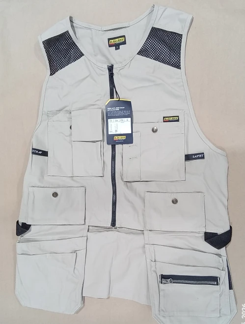 Blaklader Workwear Craftsmen Kangaroo Mesh Vest. Color: Stone, Size: XL