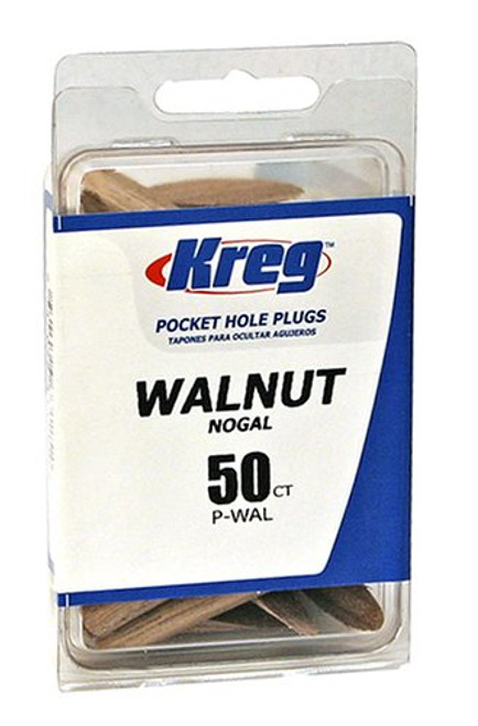 Kreg P-WAL Walnut Plugs for Pockets (50-Pack)