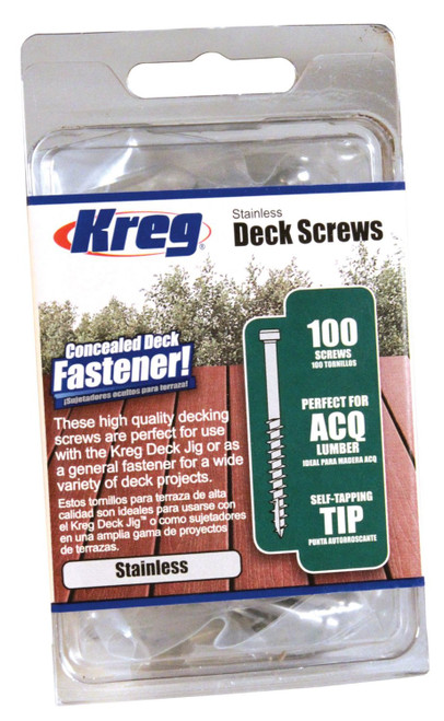KREG SDK-C2SS-100 2-Inch, #8 Coarse, Stainless Steel Deck Screw, 100 Ct
