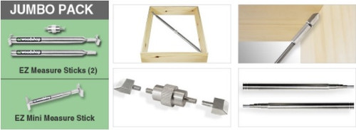 EZ Measuring Stick Combo Package = 1 Mini & 2 Large Sticks + 1 Pinch Stick