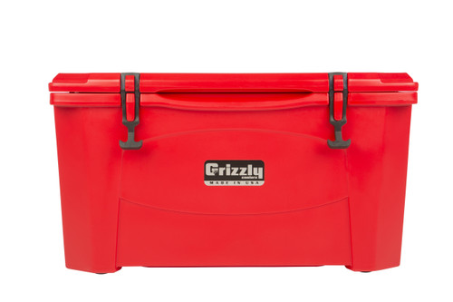 Grizzly Coolers 60 Quart Rotomolded Cooler, Red