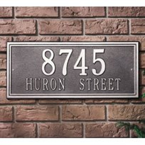 Whitehall Estate 'Double Line' Custom Two-Line Wall Address Plaque - Customize