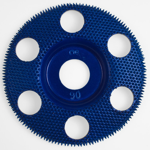 King Arthur's Tools Holey Galahad Flat Coarse Blue 90 Grit Disc