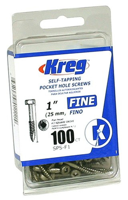 Kreg H3620 #6 X 1" Fine, Pan-head 100 Pc.