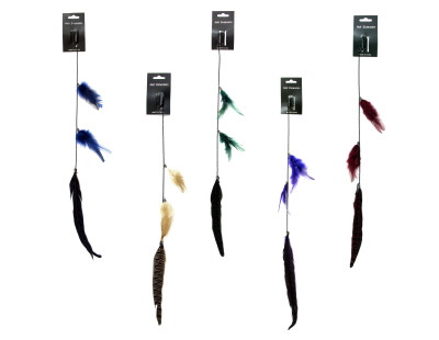 Hair Clip With Long Black Chain Hanging From The Clip With Three