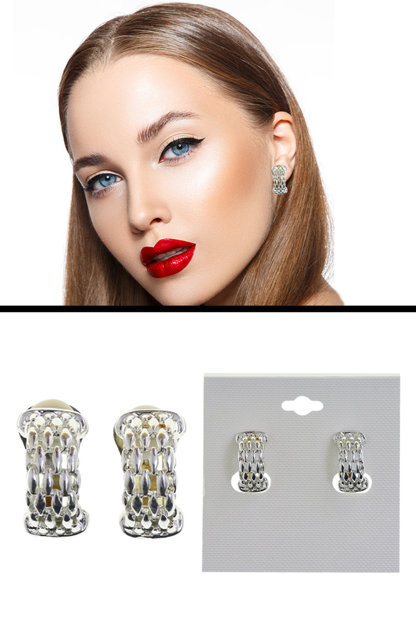 Large clip store on earrings wholesale