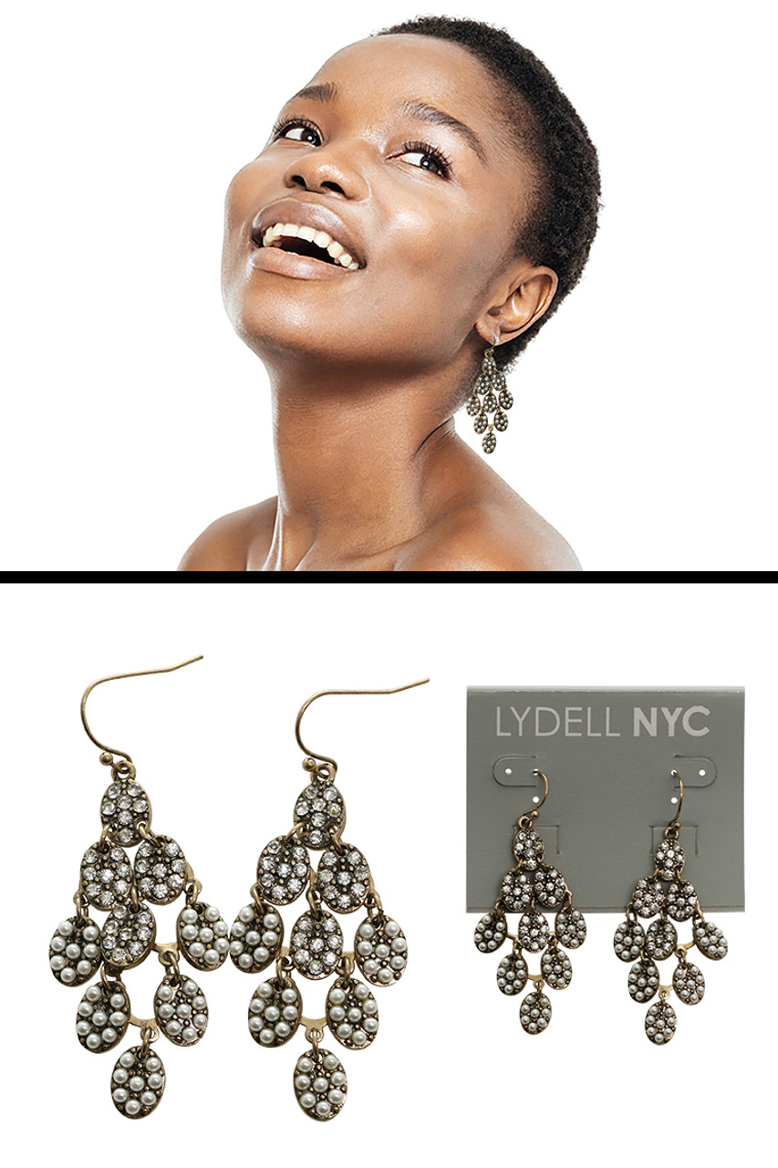 Chic Black Enamel Drop Chain Earrings - ARIMA