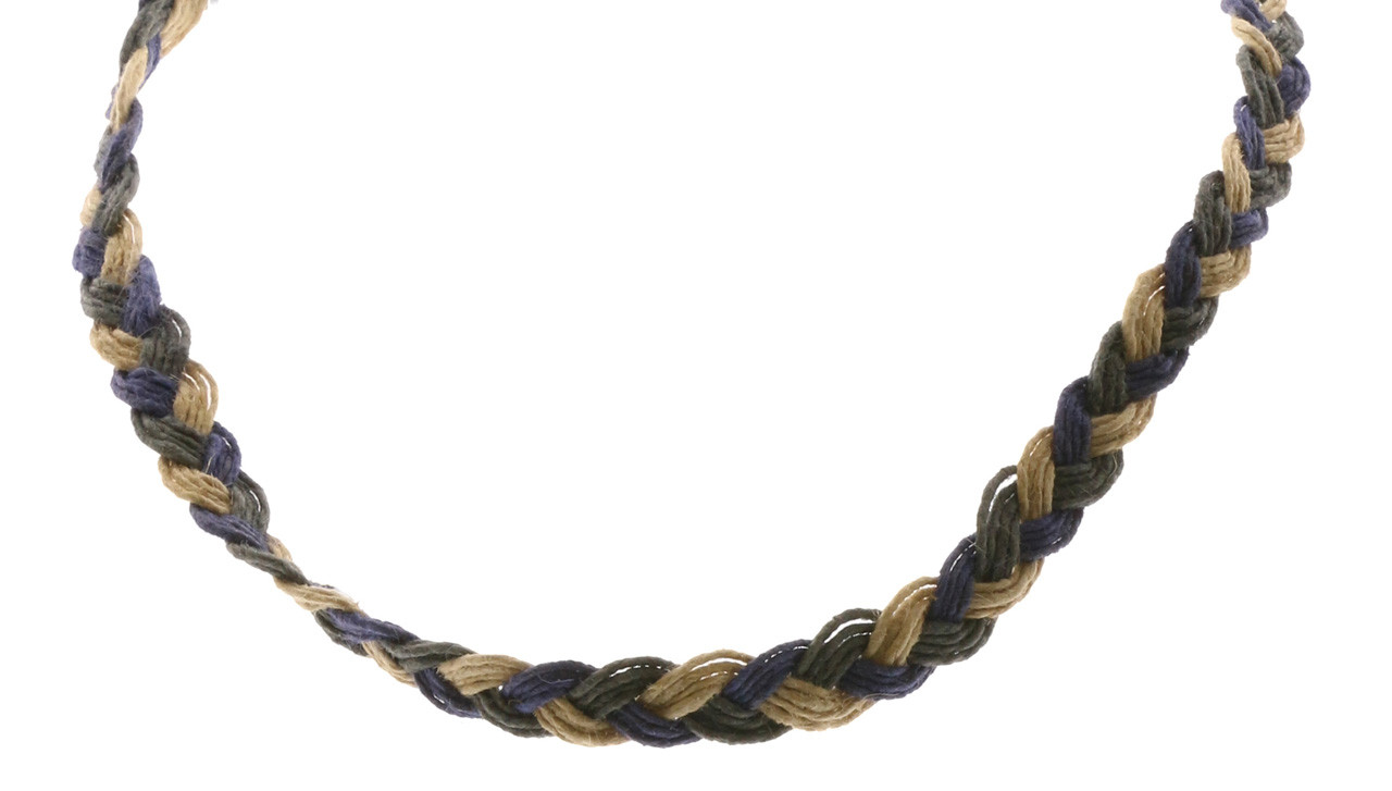 Two-Tone Hemp Cord Woven Helix Fashion Necklace Multicolor - BCH36 -  Wholesale Jewelry & Accessories