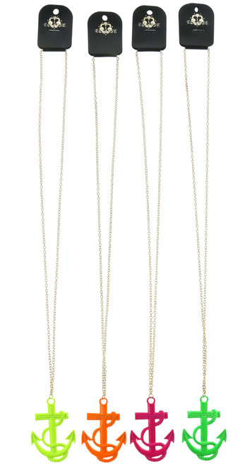 Neon color anchor charms N23C