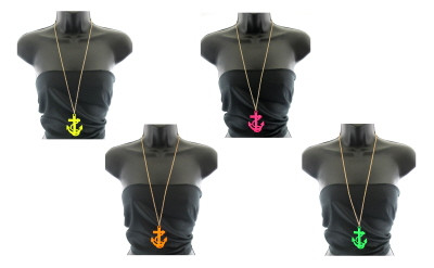 Neon color anchor charms N23C