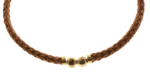 Stiff yet flexible choker with a braided rope look N49292