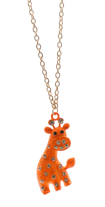 Neon giraffe charm necklace N88C
