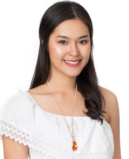 Neon giraffe charm necklace N88C