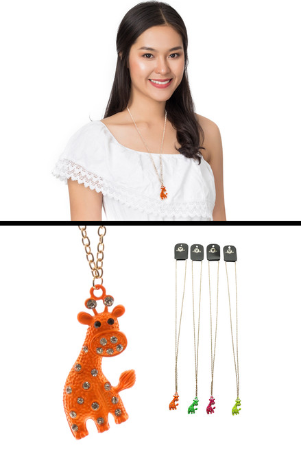 Neon giraffe charm necklace N88C Neon giraffe charm necklace N88C