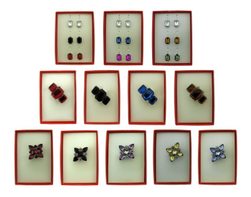 Pin & Dangle Multi-Earring Red Gift Box Sets RGB3406 Pin & Dangle Multi-Earring Red Gift Box Sets RGB3406