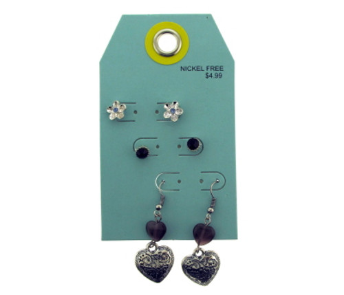 Multiple silver tone earrings GRMT11 Multiple silver tone earrings GRMT11