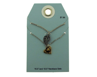 Multiple silver tone necklaces GRMT46