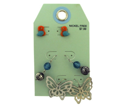 Silver tone multiple earring set GRMT49 Silver tone multiple earring set GRMT49