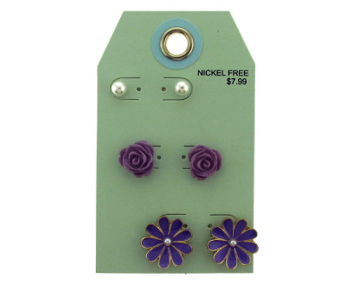 Multiple purple stud earrings GRMT51