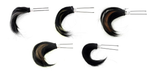 Hair pin with short tail of synthetic hair naturally colored with highlights HH3094 Hair pin with short tail of synthetic hair naturally colored with highlights HH3094