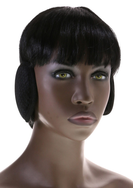 Earmuffs with a band that goes behind the head with a diamond shaped design print 12EM704