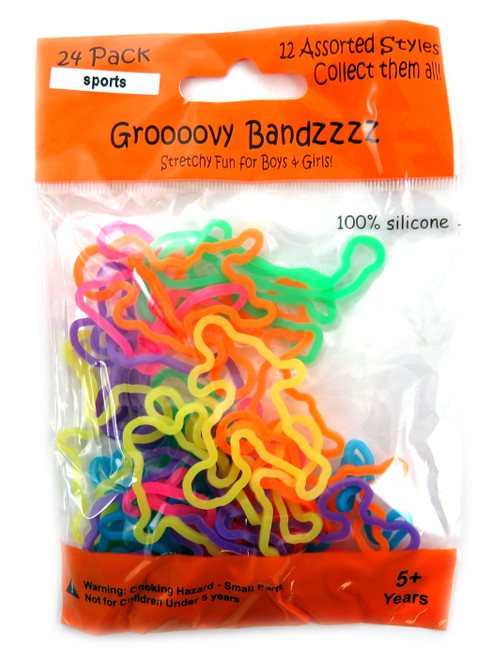 Silly Bands / Groovy Bandzz Shaped Rubber Band Bracelet & Rings 100 Dozen Packs