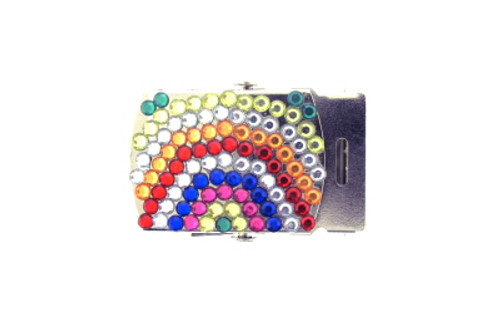 Crystal Studded Rainbow Belt Buckle BBK0003 Crystal Studded Rainbow Belt Buckle BBK0003