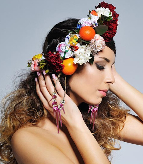 Spike Hoop-Earrings With Bead Accents Assorted-Color & Silver-Tone 12 Per Package 12E1338C