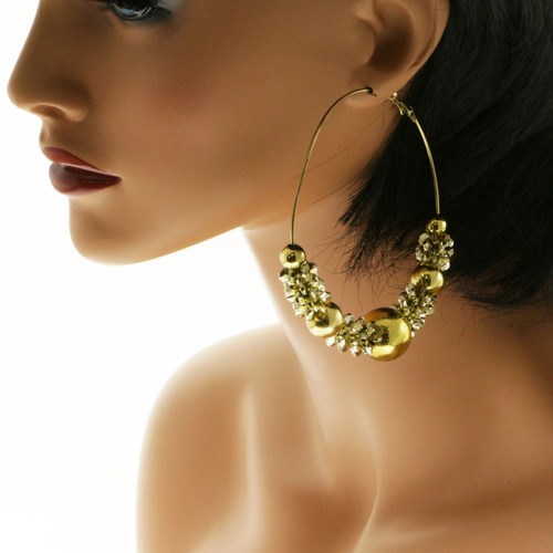 Silver-tone and Gold-tone hoop earrings 12E1412B