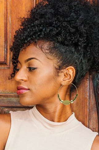 Antiqued Mesh Hoop-Earrings  With Bead Accents Dual-Tone 12 Per Package 12E1434B