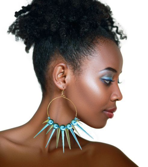 Spike Dangle-Earrings With Bead Accents Assorted-Color & Silver-Tone 12 Per Package 12E8025C