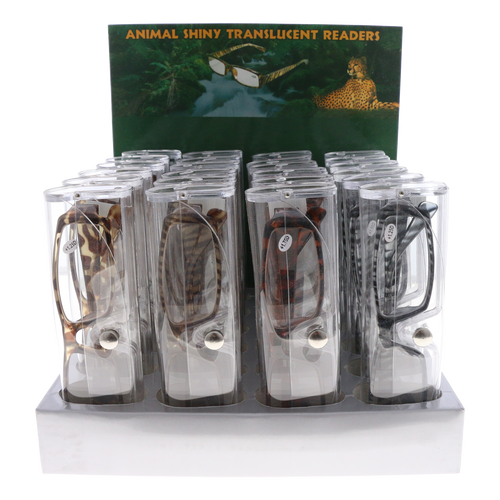 Animal print Shiny See-Through Reading Glasses ASTR24