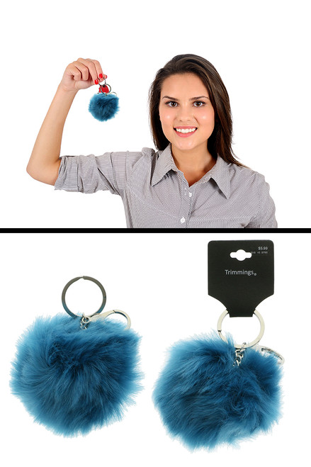 Wholesale Cute Puff Fur Ball Carkey Bag Charm Fluffy Pom pom Balls Keychain  Artificial Fur Ball Keychain Faux Fur Pompom From m.