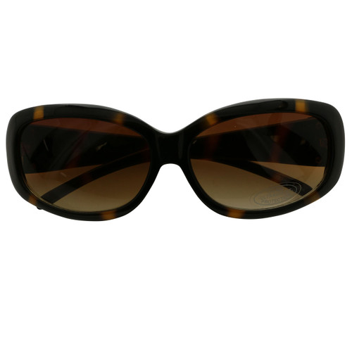 UV 400 Brown Tortoise-Shell Sunglasses With Gold Accent Bows 26SG3240