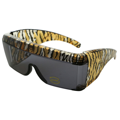 UV 400 Womens Tiger Print Cover-Up Sunglasses 18SG2710